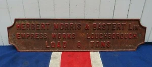 VIKTORIANISCHES ANTIKES VINTAGE BRITISCH UK LOUGHBOROUGH GUSSEISEN INDUSTRIESCHILD - Bild 1 von 9