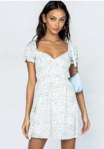 Princess Polly NWT Ruth Mini Dress Puff Sleeve Size 2 Floral Cottage Core - Picture 1 of 12
