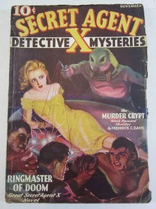 Secret Agent X Vol.7 #2, November 1935 (Ace) GD James Good Girl Cover Art! - Picture 1 of 7