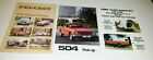 1981 Peugeot 504 PickUp Sales Brochure & Hardtop Leaflet & 80 Car Diesel Range