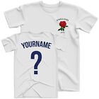 Personalised England T Shirt Rugby Name And Number English Gift Idea Supporter