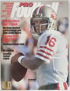 Anuario de fútbol profesional Street and Smiths 1982 San Francisco 49ers Joe Montana - Imagen 1 de 2