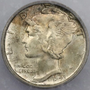 1943-D 10c Mercury Dime - ICG MS 66 - Picture 1 of 4