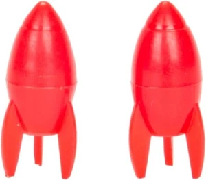 Trik Topz Rocket Bicycle PRESTA Valve Caps (pair) - RED - Picture 1 of 1