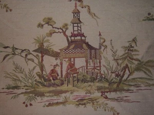 Brunschwig & Fils, The Wheat Harvesters, Vtgn., ChinoiserieTapestry, BTY,  Multi - Picture 1 of 10