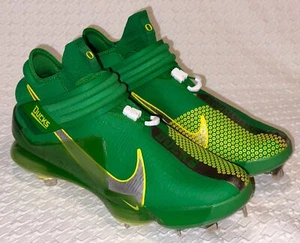 NIKE Force Trout 7 Oregon Ducks Green Yellow Baseball Metal Spikes Cleats Men 13 - Picture 1 of 8
