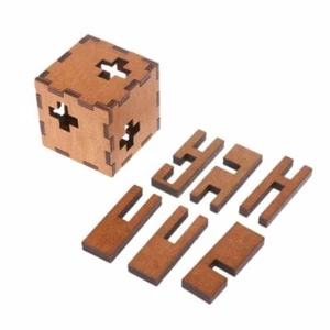 Puzzle Box Spielzeug Impossible Brain Teaser aus Holz IQ Spiel Würfel Schloss - Bild 1 von 7