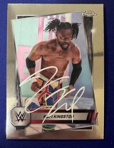 Tarjeta cromada Topps 2025 firmada por WWE KOFI KINGSTON - Imagen 1 de 1