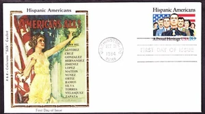 US 2103 Hispanic Americans First Day Cover w/ Colorano "Silk" Cachet - Picture 1 of 2