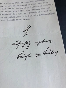 Bernhard von Bülow - orig. Autograph, Brief, 1914, signed, Echtheitszertifikat - Picture 1 of 5