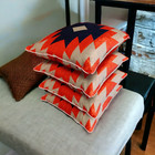 Red Velvet Design Cushions 16x16 Set of 2 or 4 Bed Sofa Pillows - Stylish Design