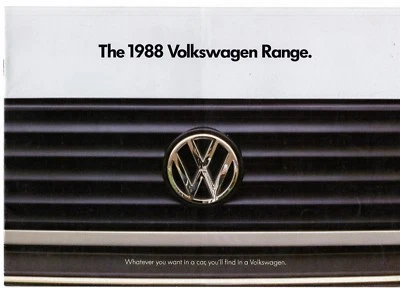 Volkswagen Range 1987-1988 UK Market Brochure Polo Golf Jetta Passat Scirocco - Image 1 of 2
