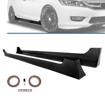 For Honda Accord 2013-17 4 Dr JDM MOD Style Side Skirts Extension PP Pair w/Tape - Image 1 of 4