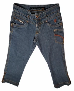 Rocawear Jeans Girls Y2K Low Rise Bootcut Zipper Bottom Dark Blue Size 27x28.5 - Picture 1 of 12