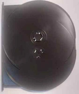 2 x DVD Case Double Swing Tray - Black - Afbeelding 1 van 1