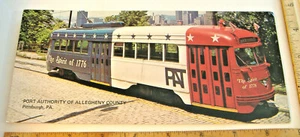 SPIRIT OF 1776 TROLLEY~PORT AUTHORITY OF ALLEGHENY COUNTY~PGH PA~POSTCARD - Picture 1 of 4