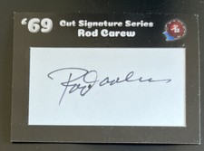 2019 Historic Autograph '69 ROD CAREW Cut Signature Series Card Auto Twins