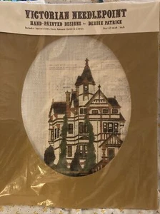 Hand Painted Needlepoint Canvas Vintage Debbie Patrick Victorian Haas-Lilienthal - Picture 1 of 12