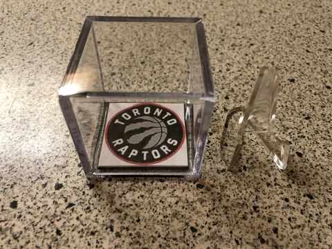 Toronto Raptors Custom NBA Finals Champions Ring Basketball Display Case w/Stand Cover