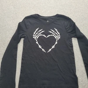 GAP Kids Mediu Black Long Sleeve Graphic Shirt - Picture 1 of 12