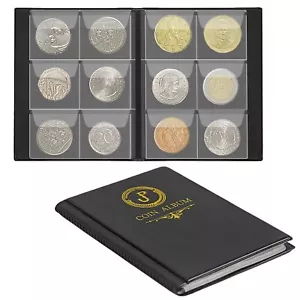 Album Monete Portamonete Collezione Monete Libro per Mezzo Dollaro/Piccolo Dollaro/50 P - Foto 1 di 9