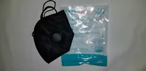 KN95 RESPIRATOR MASK BLACK IND WRAPPED 20 PAC - Picture 1 of 3