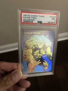1993 Skybox DC Cosmic Teams Hologram Hall of Fame DCH16 Swamp Thing, PSA Mint 9 - Picture 1 of 3