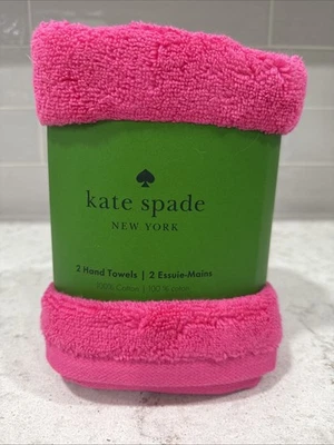 Juego de 2 toallas de mano de algodón ROSA INTENSO KATE SPADE New York 16X30 Zero Twist Foto 1 de 4