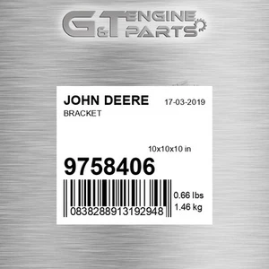9758406 BRACKET fits JOHN DEERE (Surplus Open Box) - Picture 1 of 1