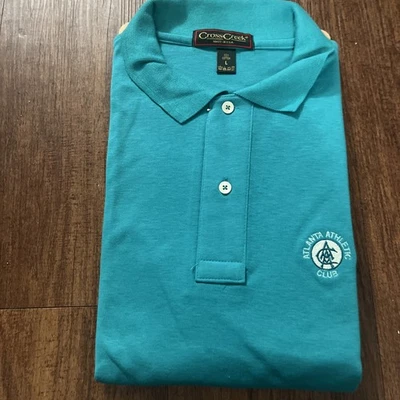 Camisa polo vintage Cross Creek Atlanta Athletic Club grande NOVA - Imagem 1 de 4