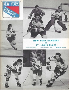 New York Rangers v Blues - 12/27/1970 - Official Game Program - AUTHENTIC - Picture 1 of 3