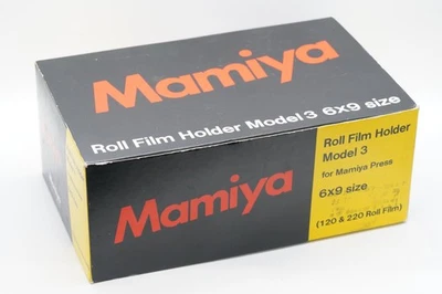 Rare [UNUSED] Mamiya Press Roll Film Holder 6x9 Black w/ Box From JAPAN - Image 1 of 4