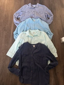 Lot of 4 L.L.Bean Wrinkle Free, Cotton Button Up Shirts Top XL Preppy - Picture 1 of 14