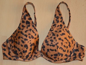 Bikini-Oberteil - Leo-Print - braun-schwarz - Gr. 80 B - H&M - Bild 1 von 4