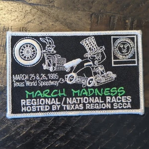 March Madness 1995 Texas World Speedway SCCA Racing Vintage Patch 4.5x3 - Picture 1 of 2