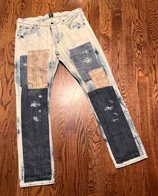 PRPS Jeans Mens 38x33 Demon Rip & Repair Patchwork Distressed - Image 1 of 4