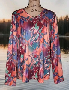 Reel Legends Freeline - Activewear Top Langarm V-Ausschnitt Gr. XL Fun Bright - Bild 1 von 3