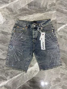 NEU PE Herren Sommer Strass Sommer gewaschen dunkelblau Damen Denim Shorts - Bild 1 von 12