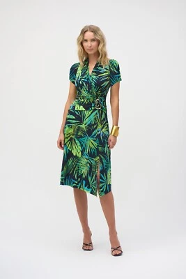 Joseph Ribkoff 252203X Tropical Print Fit and Flare Dress Original Price £245.00 - Image 1 of 3