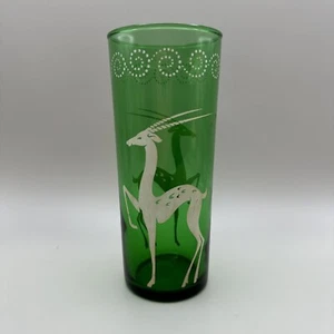 Vaso de vaso de colección MCM Anchor Hocking verde esmeralda Impala barra de cócteles - Imagen 1 de 4