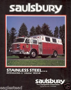 Fire Equipment Brochure - Saulsbury - Stainless Steel Rescue Truck (DB156) - Picture 1 of 1