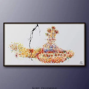 Gemälde 67" Beatles Yellow Submarine Original Ölgemälde auf Leinwand, pasto - Bild 1 von 5