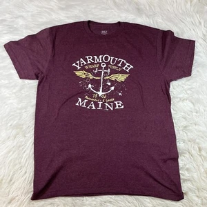 Yarmouth Wharf Supply Maine Crew Neck Pullover Short Sleeve T-Shirt Size L NWOT - Picture 1 of 6
