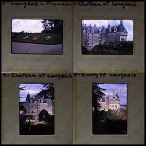 Konvolut 4 Vintage Kleinbilddias — Schloss Chateau de Langeais Frankreich Blumen — 1967 - Bild 1 von 5
