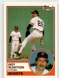 1983  Topps Traded #68T Andy McGaffigan  San Francisco Giants MLB Vintage