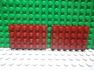 Lego 2 dunkelrote 4x6 Grundplatte NEU - Bild 1 von 1