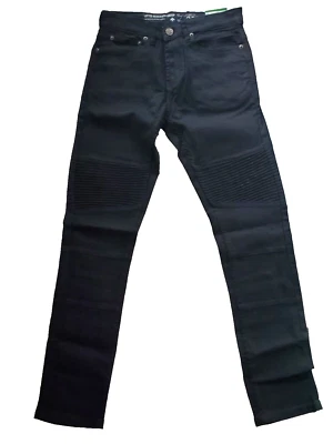 Pantalones de mezclilla LRG para hombre ajustados de motociclista ajustados elásticos mezcla de algodón nuevos con etiquetas negros Foto 1 de 4