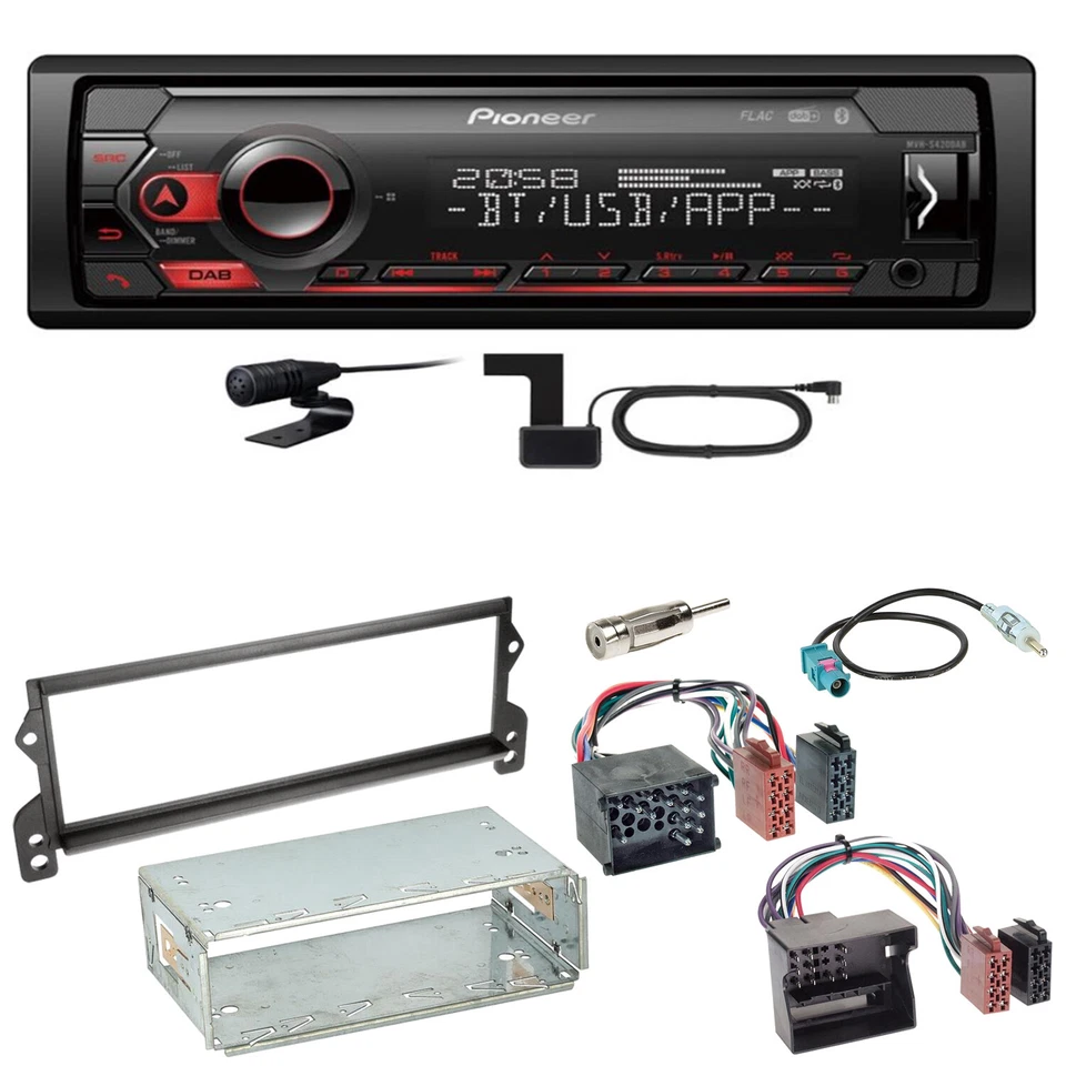 Pioneer MVH-S420DAB Bluetooth WAV DAB+ Autoradio Einbauset für MINI R50 R52 R53 - Bild 1 von 1