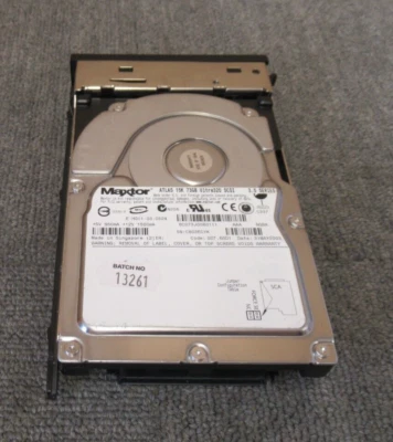 Maxtor 8C073J0 Atlas 15K 73GB 15000RPM U320 SCSI 80P 8MB 3.5" HotSwap Hard Drive - Image 1 of 4