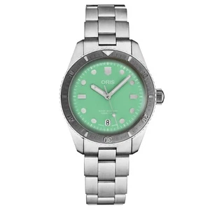 Reloj automático Oris 01 733 7771 4057-07 8 19 18 para hombre esfera verde - Imagen 1 de 4